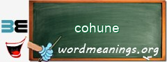 WordMeaning blackboard for cohune